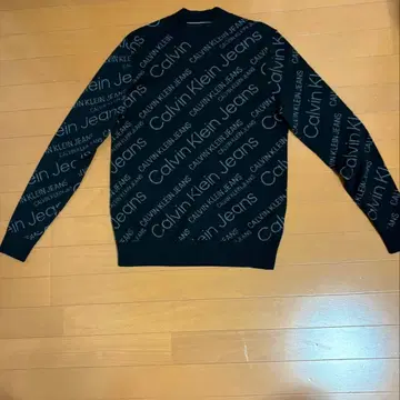 Calvin Klein Jeans 블랙 맨투맨 니트 S