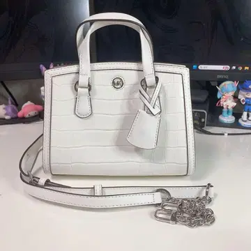 MICHAEL KORS 크로코 엠보싱 미니백 화이트