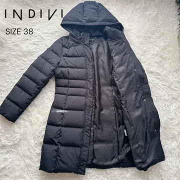 [ 새상품급 ] 인디비 다운 코트 38 블랙 착용 횟수 적음