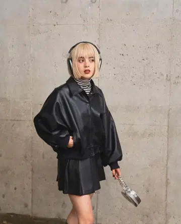 [ 미사용 새상품 ] 'mannish' leather jacket