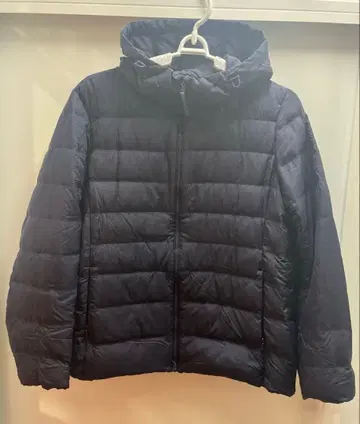 UNIQLO 울트라 라이트 다운 심리스 후드티 우먼 XL 네이비
