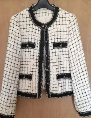 미사용 페넬 FENNEL 노카라 트위드 자켓