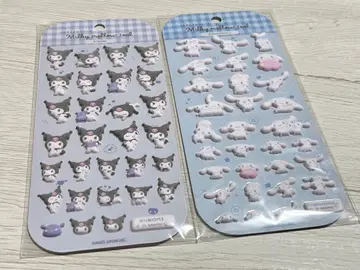 산리오 캐릭터즈 밀키 멜로우 씰 2종 쿠로미 시나모롤