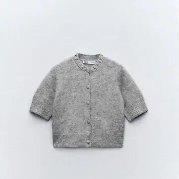 ZARA 큐빅 버튼 니트 가디건