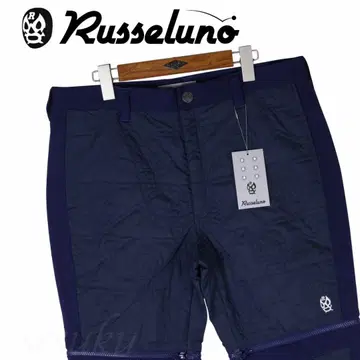 [ size6 ] 가을/겨울 러셀 골프 올 패턴 퀼팅 충전솜 팬츠 네이비