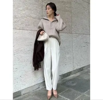 anuans 포켓 디자인 테이퍼드 팬츠