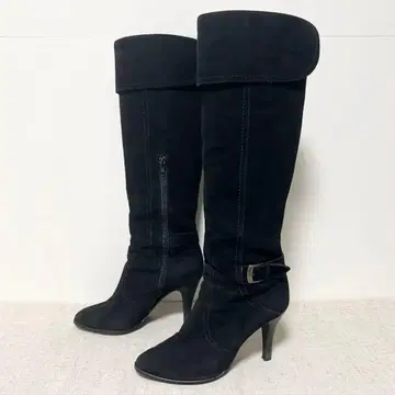 미사용급 DIANA 롱 부츠 니하이 2WAY 스웨이드 24.5cm