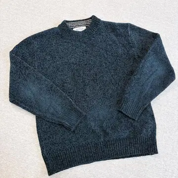 크리에이션큐브 긴팔 니트 M 사이즈 다크 그린 남성용