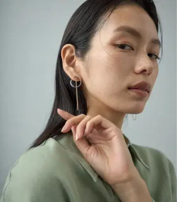 Jouete 2024 서클 귀걸이 체인 콤비 컬러