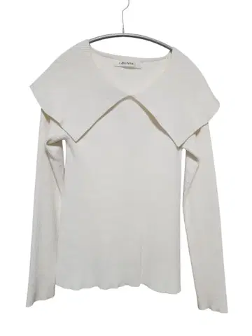 LOUNIE 긴팔 니트 빅 칼라