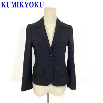 쿠미쿄쿠 테일러드 자켓 면 코튼 안감 있음 블랙 블랙 2 C1885