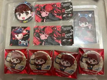 페르소나 p5s 요시자와 카스미 아모 카페 바이올렛 스티커 캔뱃지