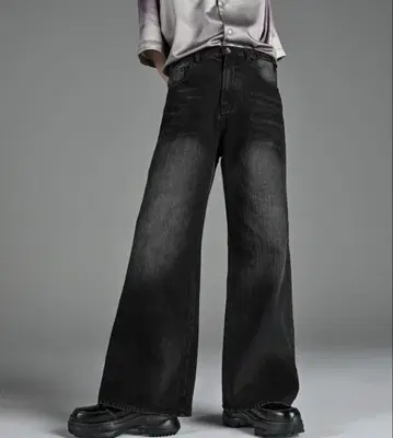 [ ADRER ] 빈티지 사이드 벨트 플레어 데님 슬랙스