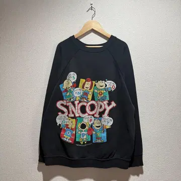 80's PEANUTS 빈티지 스누피 피넛 트레이닝복 블랙