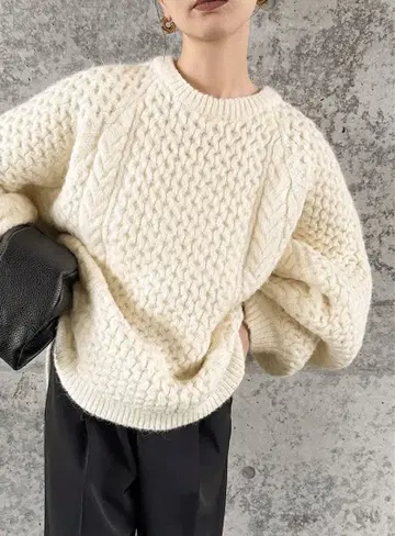 오버 사이즈 허니콤 니트 [ SELECTMOCA by son ]