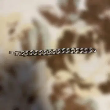 실버 스테인리스 스틸 체인 팔찌