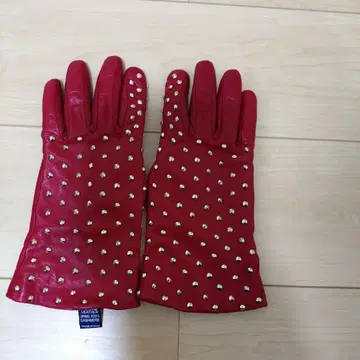 DEMI CLUB 스터드 가죽 그로브 71/2