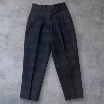 페그탑 체크 팬츠 트레디셔널 영국 테이퍼드 구제 의류