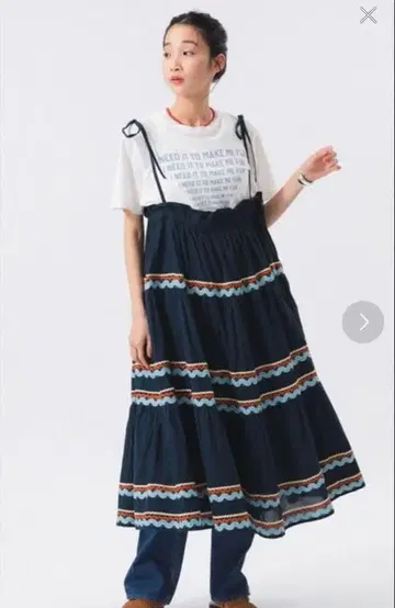 [ 별주 ] trepied / 테이프 티어드 스커트 빔즈 보이