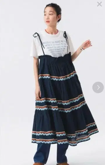 [ 별주 ] trepied / 테이프 티어드 스커트 빔즈 보이