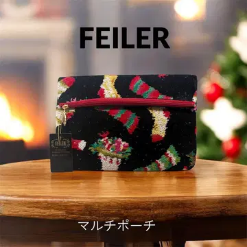 [ 새상품 ] FEILER 페이러 크리스마스 패턴 멀티 파우치 모자 통장