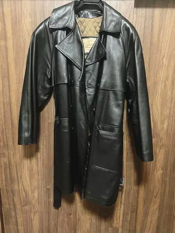 빈티지 가죽 자켓 트렌치