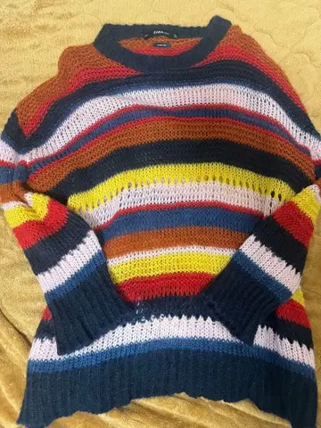 ZARA 모헤어 니트 보더