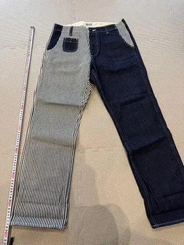 ROCKETS 스트라이프 데님 워크 팬츠