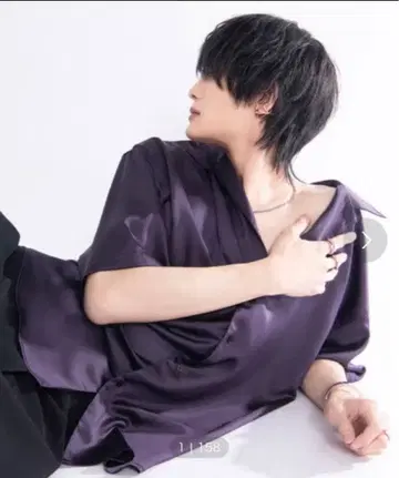 adrer 엑스트라 퀄리티 폴리 새틴 오픈 카라 셔츠