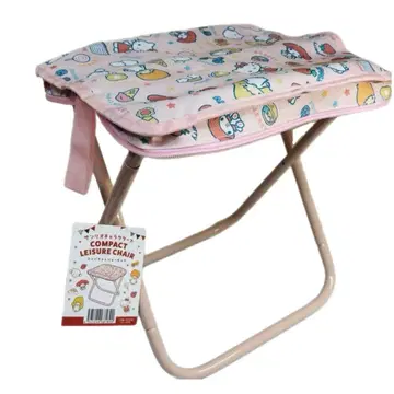 새상품 산리오 접이식 의자 핑크 컴팩트 레저 체어 의자