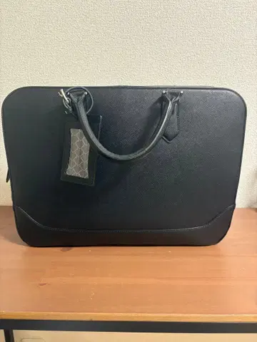 블랙 합성 피혁 비즈니스 백