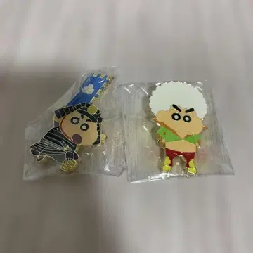 짱구는 못말려(크레용 신짱) 30주년 핀 배지 컬렉션 정글 센고쿠 2개
