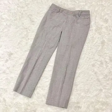 ANAYI 아나이 센터 프레스 스트레이트 팬츠 깔끔한 오피스 캐주얼