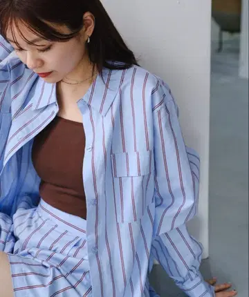 Kastane [셋업 가능] 스트라이프 셔츠