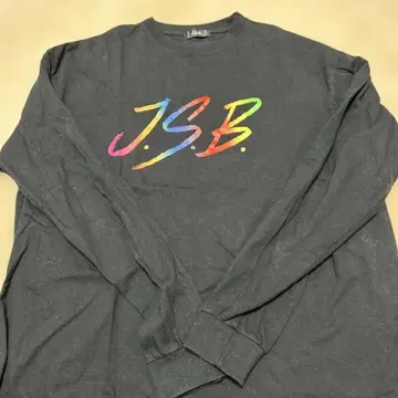 J.S.B. 컬러풀 로고 롱 슬리브 티셔츠
