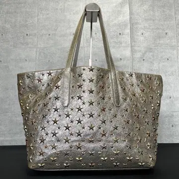 [ 새상품급 ] 지미추 소피아/M 실버 3색 스터드 토트백