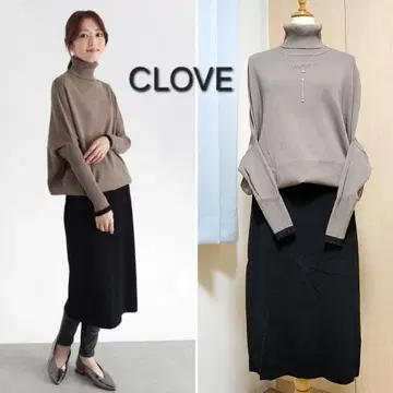 CLOVE 허리 절개 니트 원피스 그랜터블 페넬 Aga