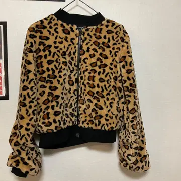 ANGELINA 레오파드 무늬 플리스 자켓