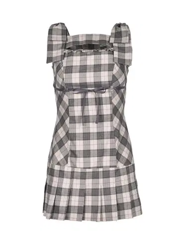 릴리 에뮬리 Shoulder Ribbon Check Onepiece