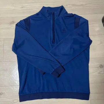 구제 의류 하프 지퍼 맨투맨 자수 로고 네이비 긴팔 Ashworth