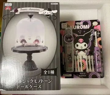 산리오 KUROMI 칫솔 세트와 인형 케이스