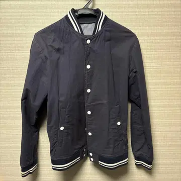 네이비 바시티 자켓