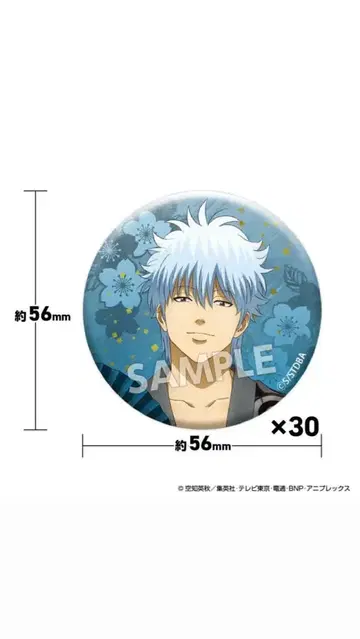 은혼 사카타 긴토키 글리터 캔뱃지 부채 시리즈 30개