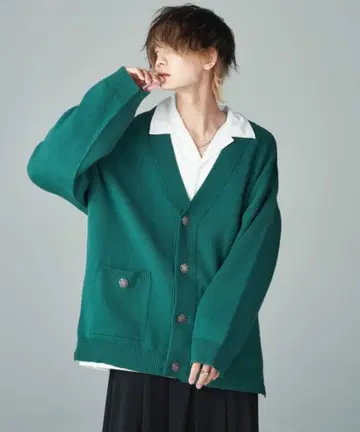 ADRER 돌먼 슬리브 오버 가디건