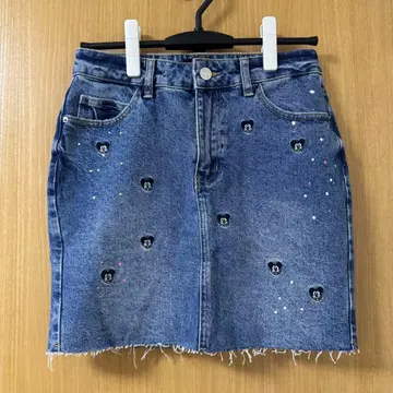Desigual 미키마우스 데님 타이트 스커트 S 디즈니