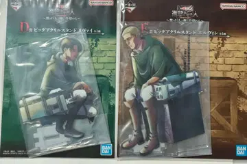 진격의 거인 제일복권 D상 리바이 E상 엘빈 아크릴 스탠드 세트