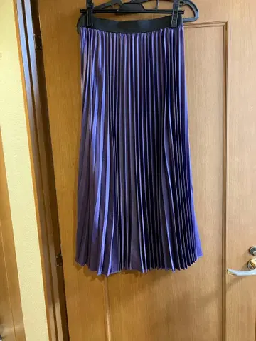 [ 새상품 ] OFUON 플리츠 스커트 보라색