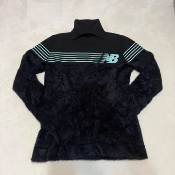 New Balance 니트 블랙 스카이블루 스트라이프