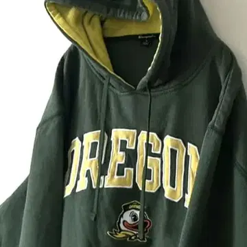 챔피온 오리건 로고 자수 후드티 L 그린 구제 의류