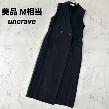 [ 새상품급 ] uncrave 슬리브리스 롱베스트 원피스 블랙 M 상당